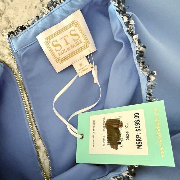 Sail To Sable Shift Dress Women’s XL Crepe Knee Length Sleeveless $198 New NWT - Picture 14 of 16